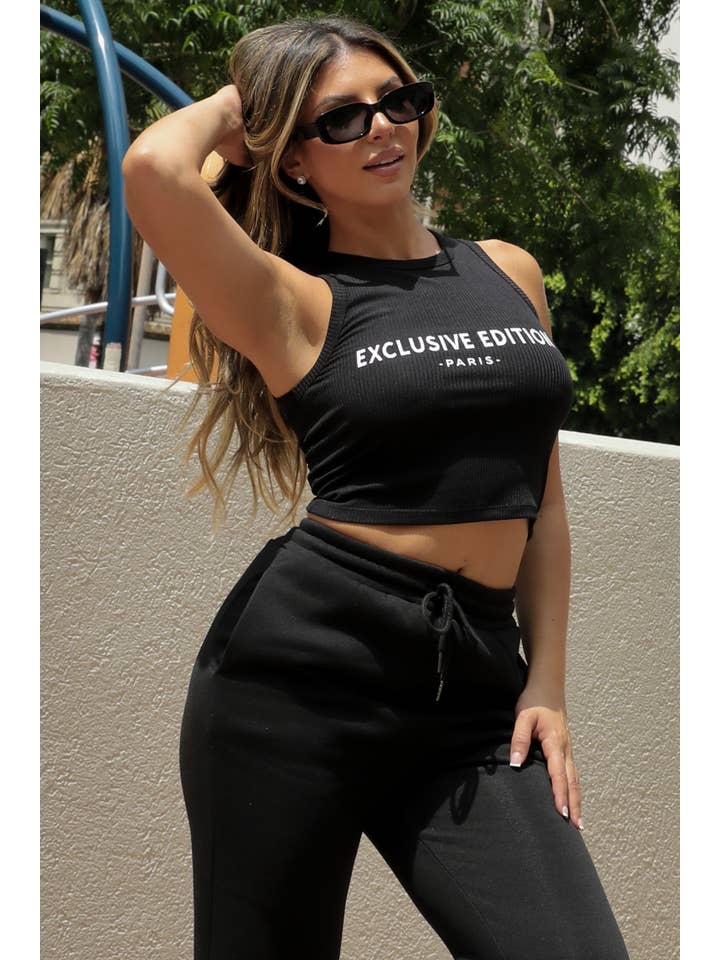 CAPELLA APPAREL - Wholesale Tank Top - Women's - Exclusive Edition Rib Tank Graphic Top1