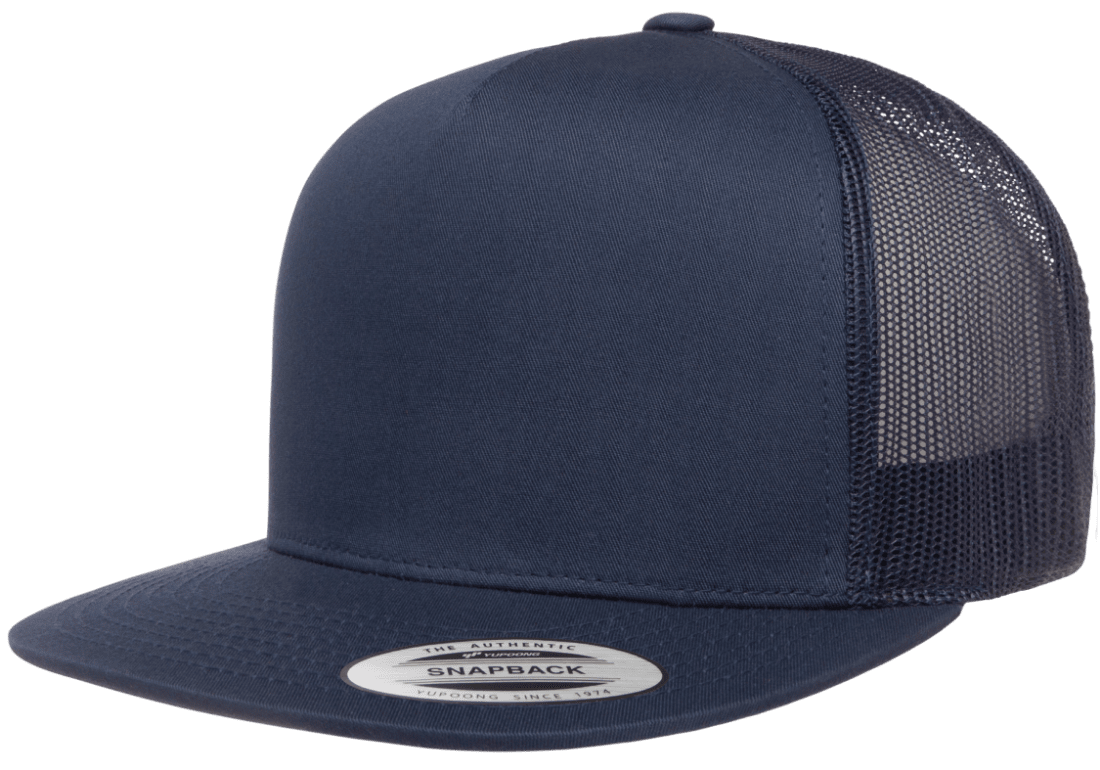 The Park Wholesale - Vente Casquette de camionneur – unisexe - Casquette Yupoong 6006 Classic Trucker Snapback, casquette à visière plate avec dos en maille - YP Classics®6
