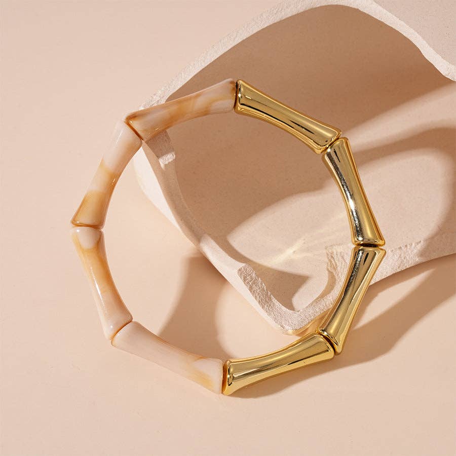 Dipped Shop - Wholesale Bangle Bracelet - Simple Metal Acylic Splicing Thin Bracelets DP25D6213