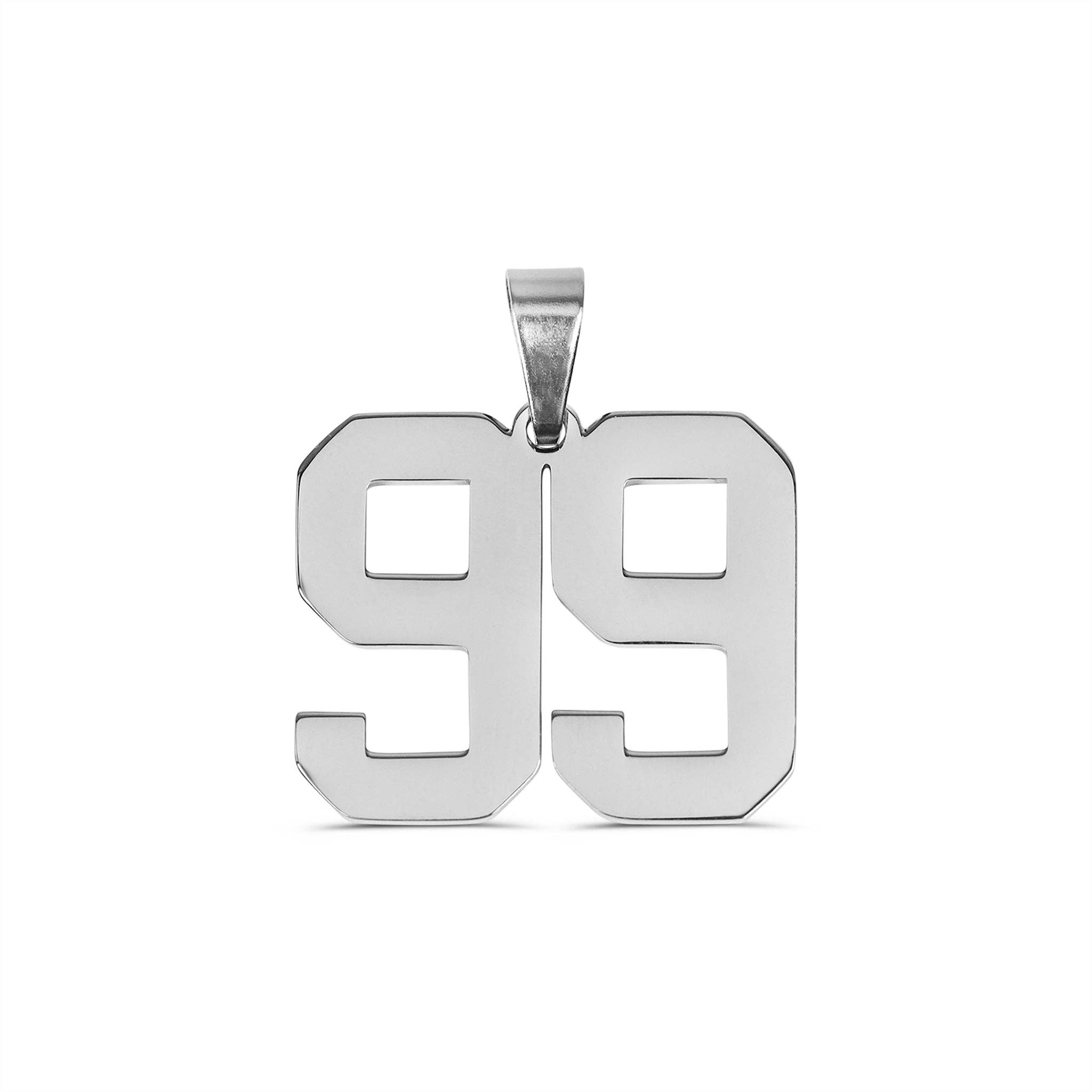 WJW - Wholesale Individual Charm/Pendant - Stainless Steel Sport Number Pendants26