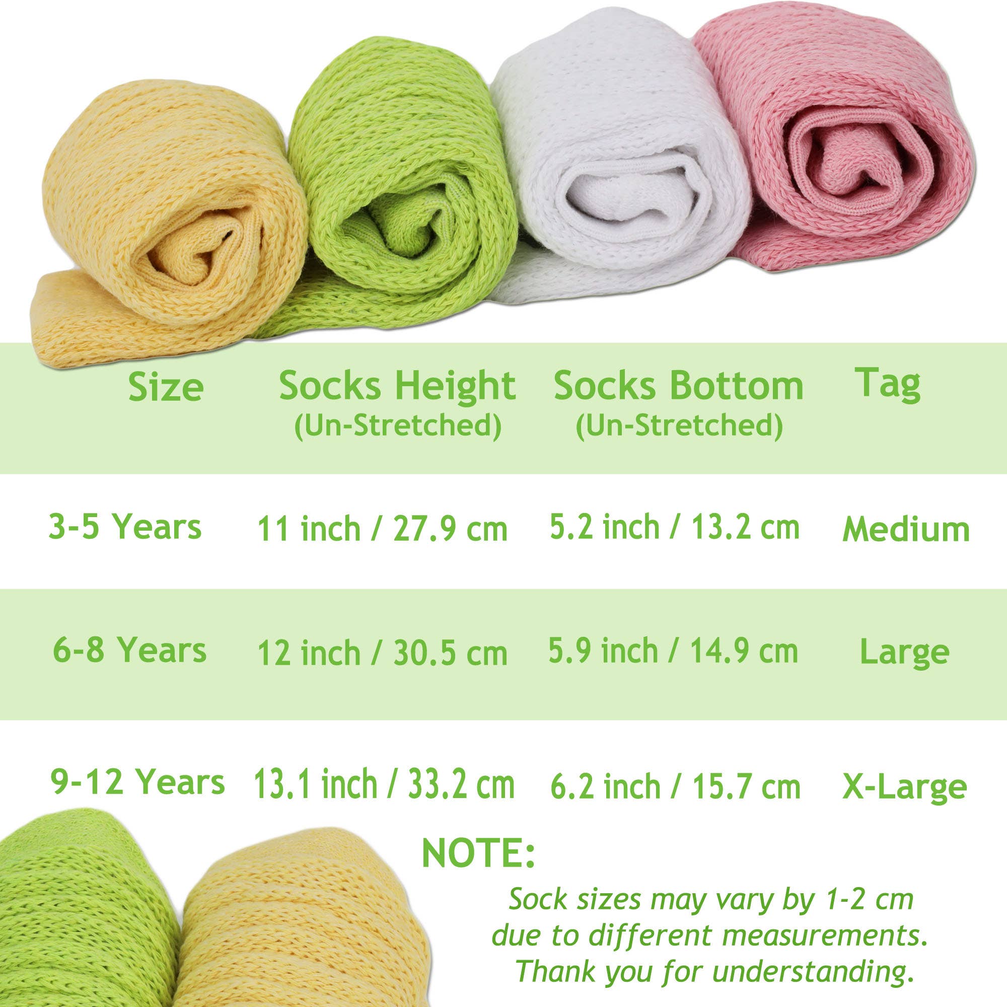 Mars Outlet Store LLC - Wholesale Socks - Kids - Kids Slouch Socks Cotton Knee High 1 Pair 6