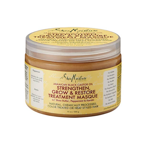 Majestic Wholesale - Venta al por mayor Mascarilla capilar - Mascarilla de Aceite de Ricino Negro Jamaicano Shea Moisture – 12oz