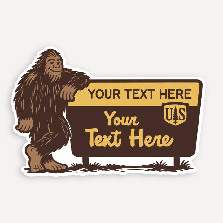 Bigfoot Protect Our Public Lands Stick with Name Drop for wholesale by Squatchy