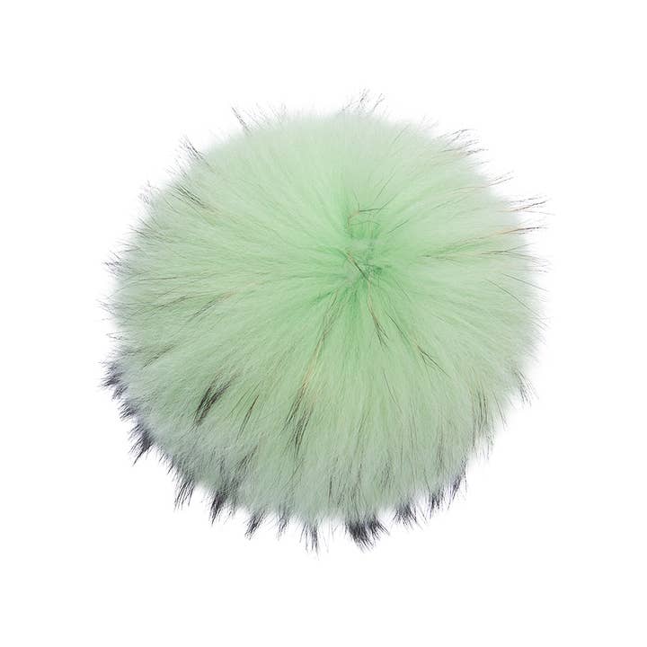 Äkta tvättbjörnpäls Pom Pom - Neongrön för wholesale av Lindo F