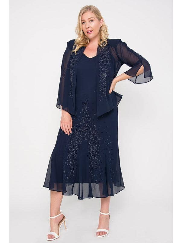 Kos Couture - Wholesale Dress – Women's - Plus Size Long Mother Of The Bride Dress17