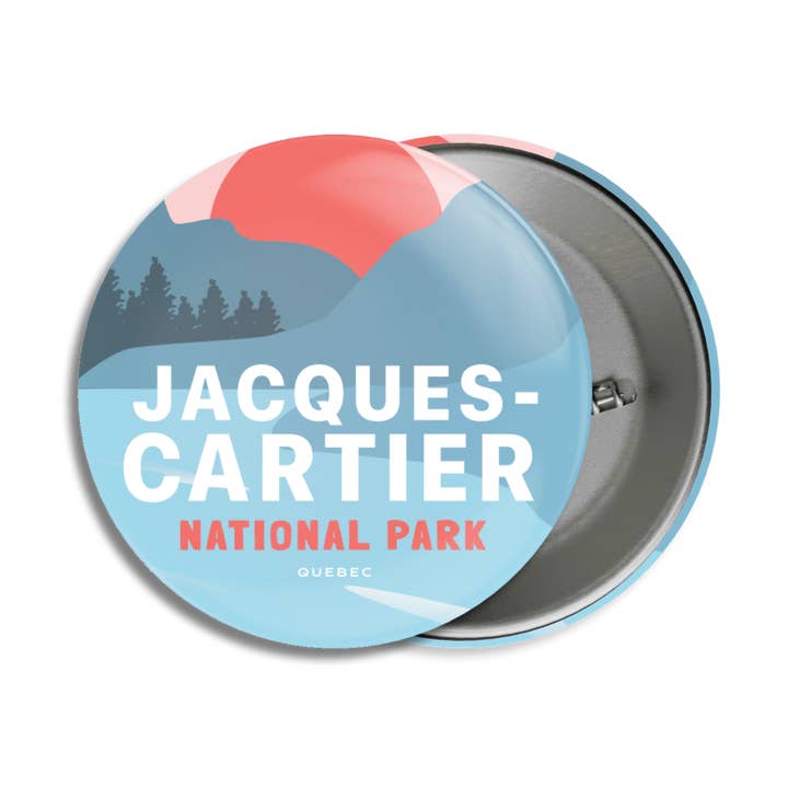 Jacques-Cartier National Park of Quebec Pinback Button for wholesale by Canada Untamed
