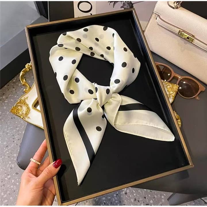 Plush Looks - Wholesale Scarf - Women's - Thin Printed Small Handkerchief3