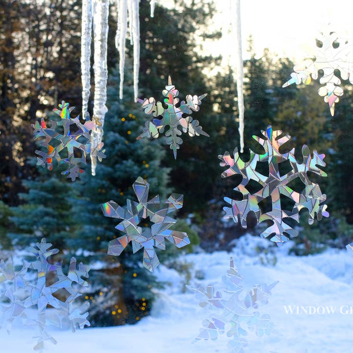 Window Gems - Wholesale Suncatcher - Snowflake Window Clings - Prism Decals that cast rainbows3