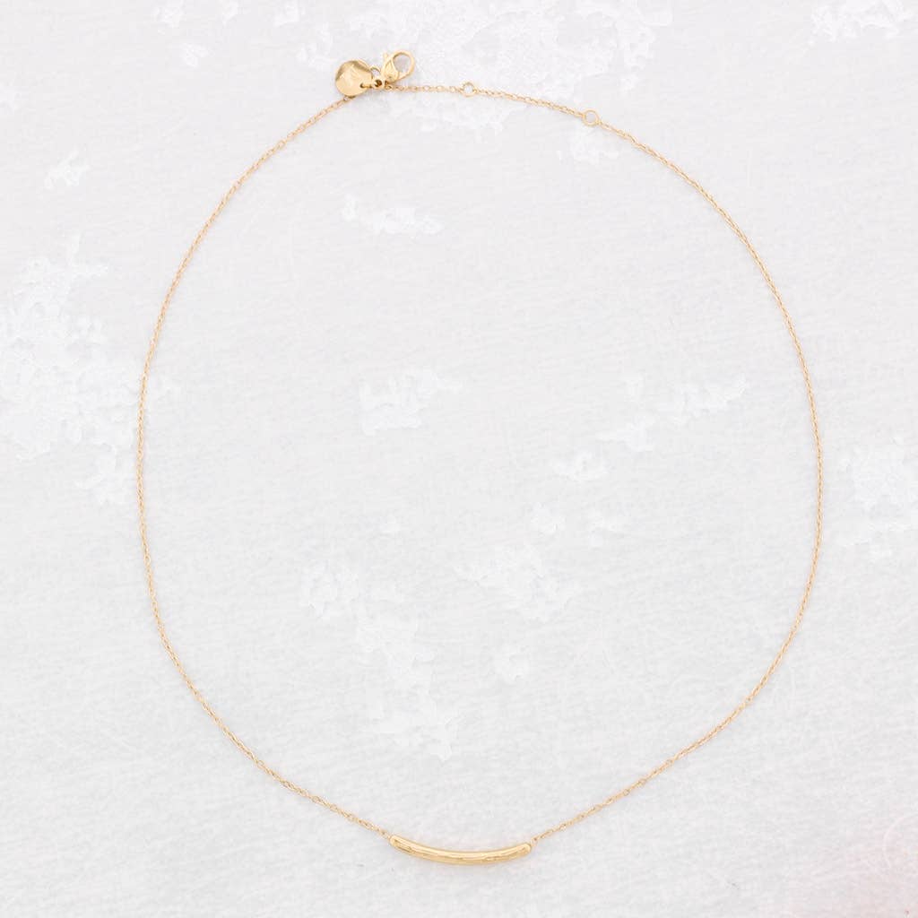 gold Steel Bar Pendant Necklace for wholesale on Faire2