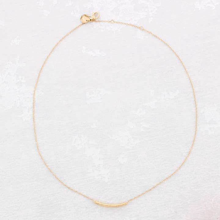 gold Steel Bar Pendant Necklace for wholesale on Faire2