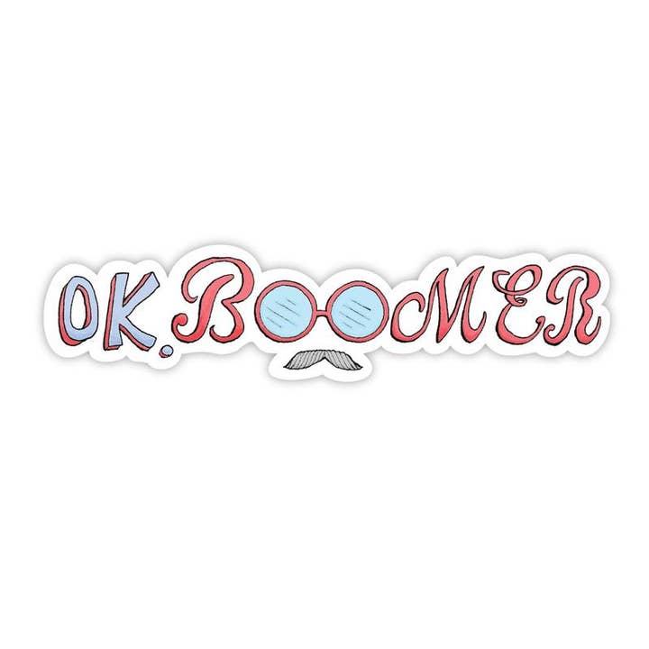 Big Moods - Wholesale Sticker - Ok Boomer Mustache