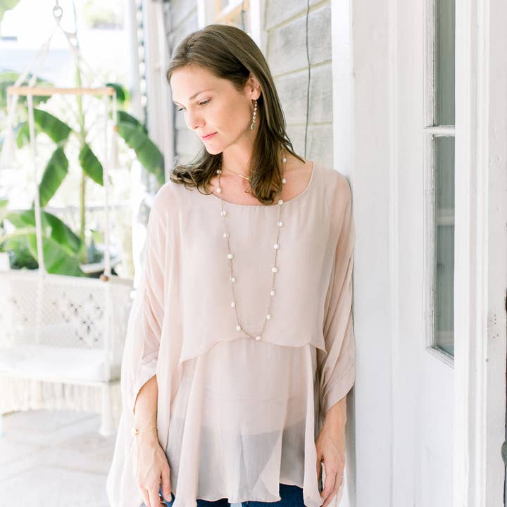 Grit and Grace Studio - Wholesale Beaded/Pearl Necklace - Goldbug Long Pearl Necklace or Bracelet