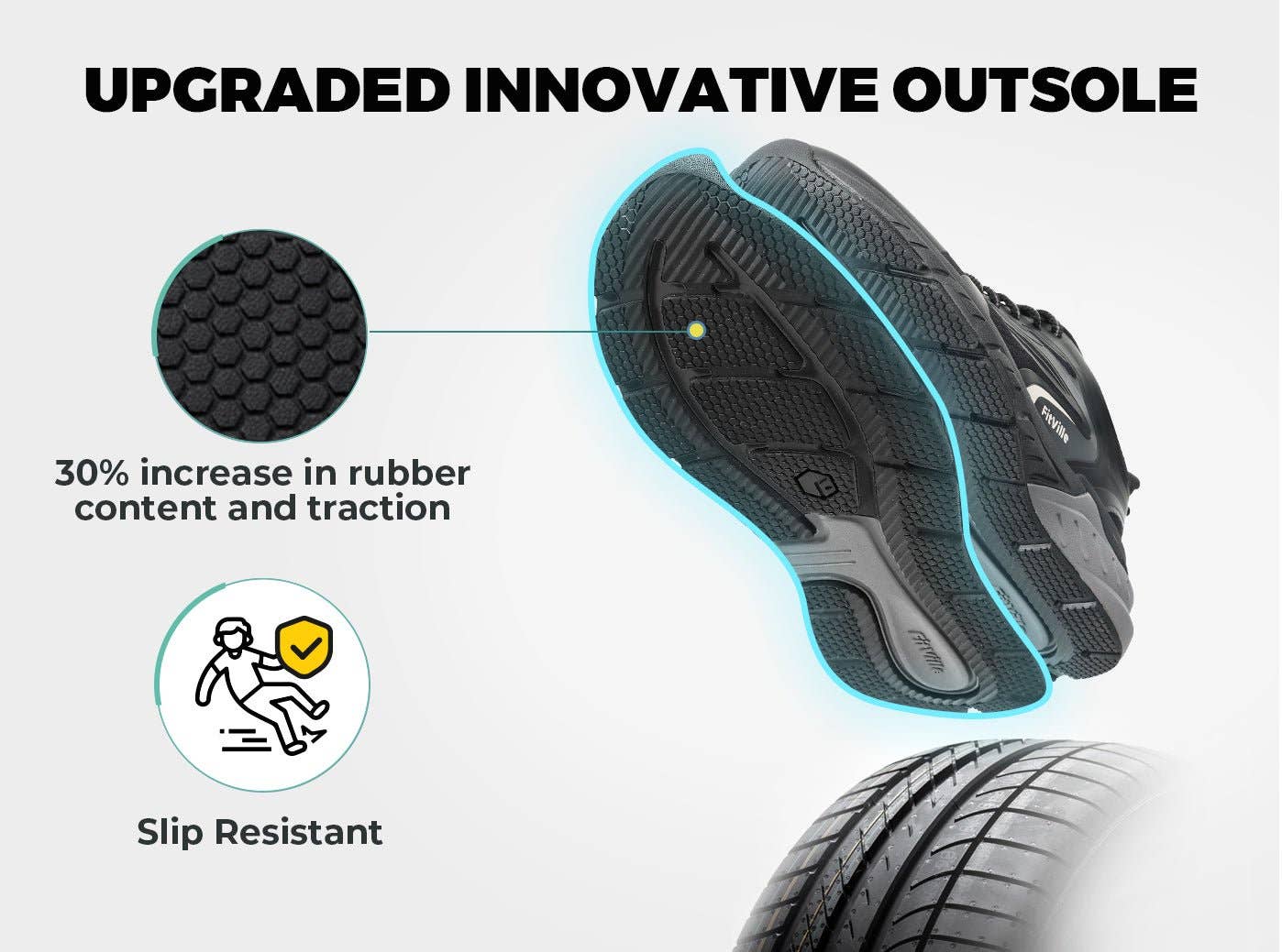 FitVille - Wholesale Athletic trainers – Men′s - FitVille Men's Rebound Neo Walking Shoes V37