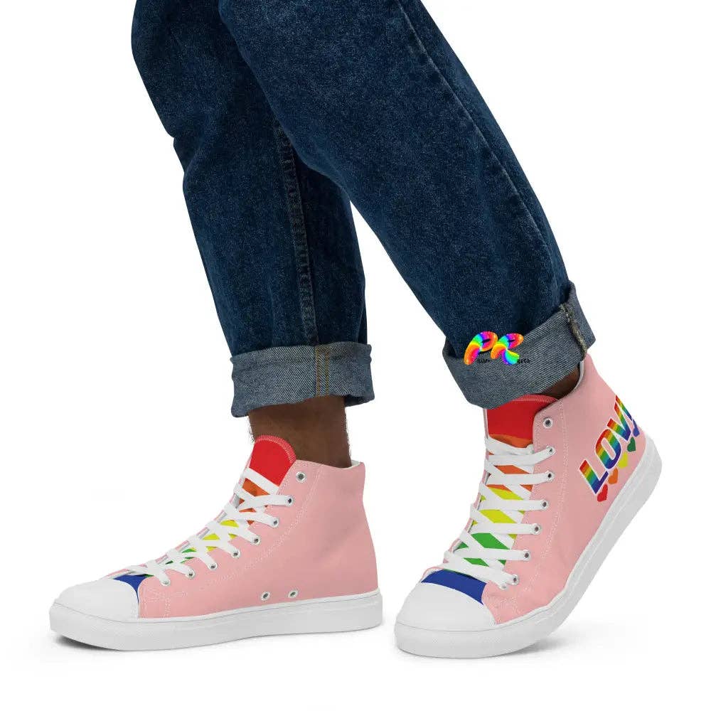 Prism Raves – Sapatilhas Casual - Homem por atacado – Sapatos de lona Pink Pride de Homem com Topo Alto3