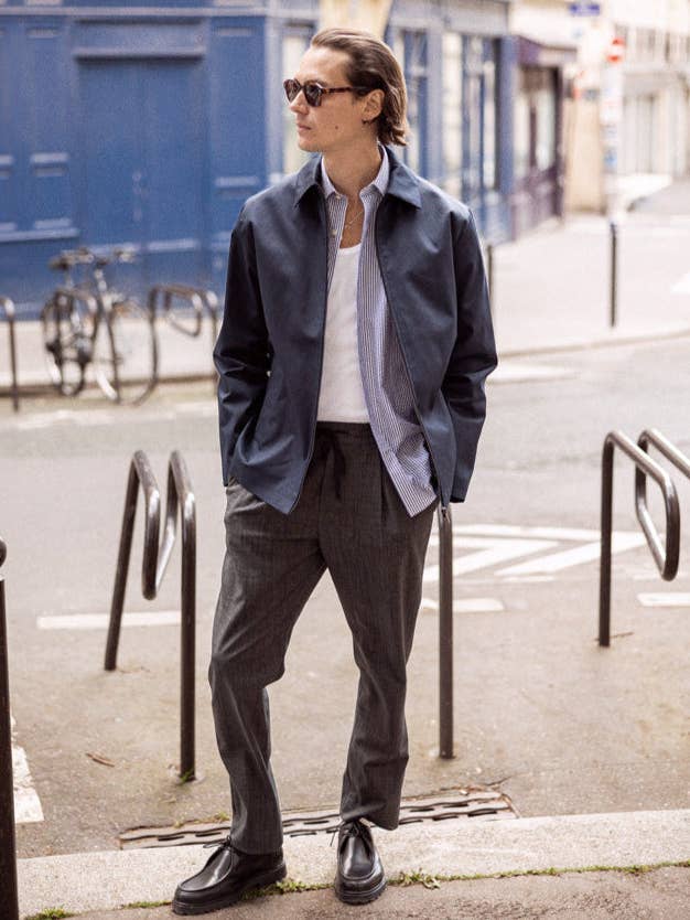 Marinblå Coachjacka för wholesale av Couturier Parisien