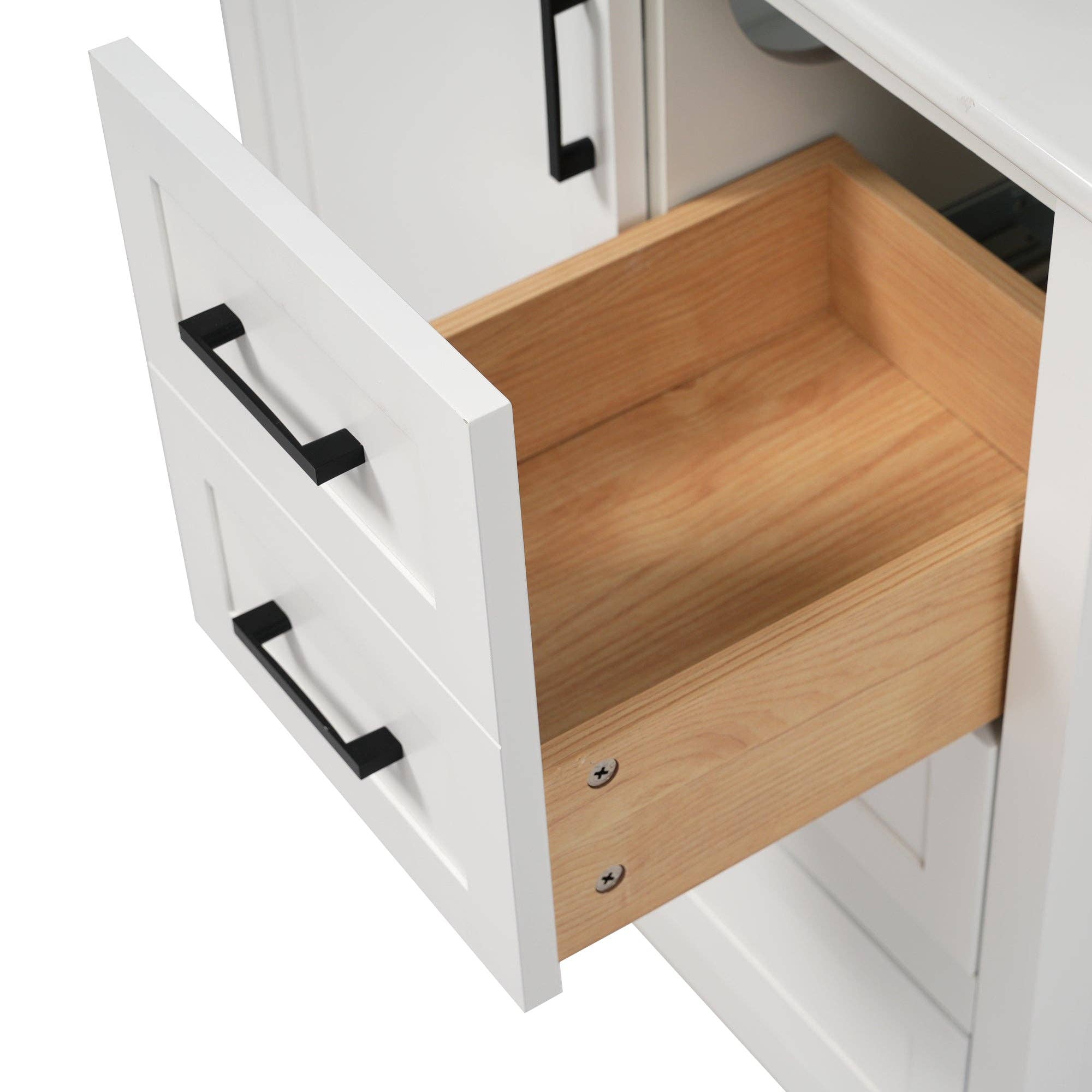 39F Inc. - Vente Armoire - Meuble-lavabo blanc de 30" avec lavabo et tiroirs à fermeture douce35