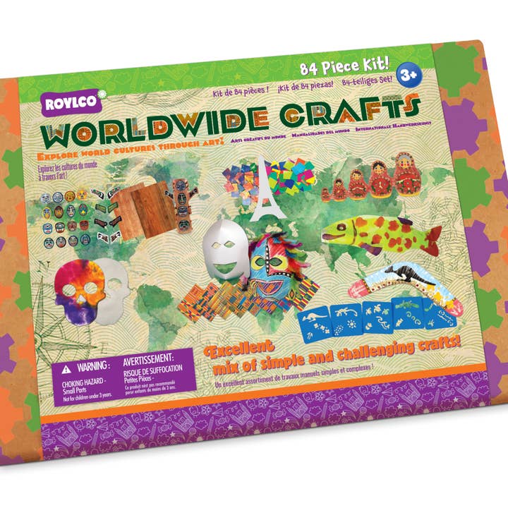 Roylco - Wholesale DIY Craft Kit - Kids - Worldwide Crafts - 84 Piece DIY Craft Kit for Kids2