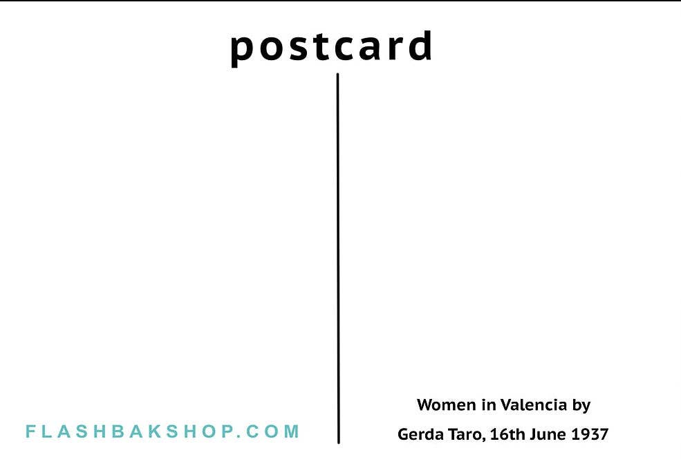 Flashback Shop - Wholesale Postcard - Women in Valencia by  Gerda Taro, 16th June 1937 - Postcard1