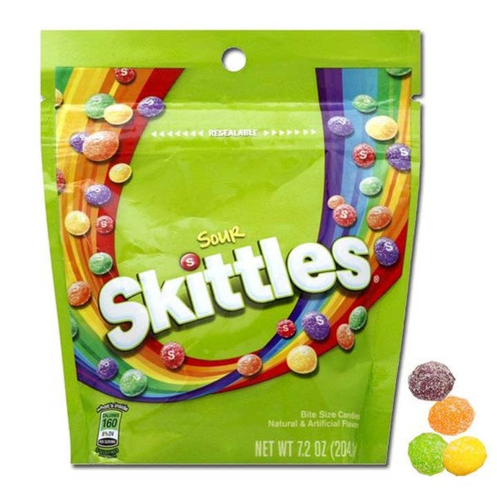 Skittles Sour Peg Bag 7.2oz - 12ct for wholesale by I Got Your Candy