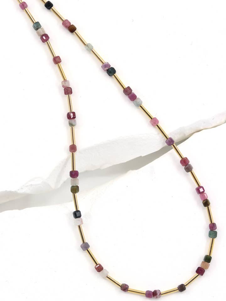 Tourmaline Lariat Necklace for wholesale by Mickey Lynn