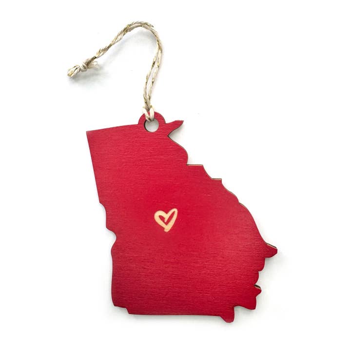Georgia Heart Ornament for wholesale by SnowMade