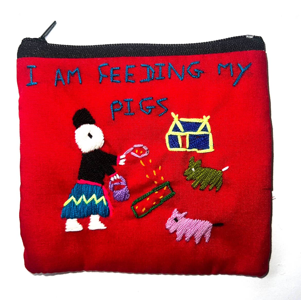 Wooven - Wholesale Pouch - Women's - "Chalee" Small Hand Embroidered Pouches by Hmong Youth in Laos35