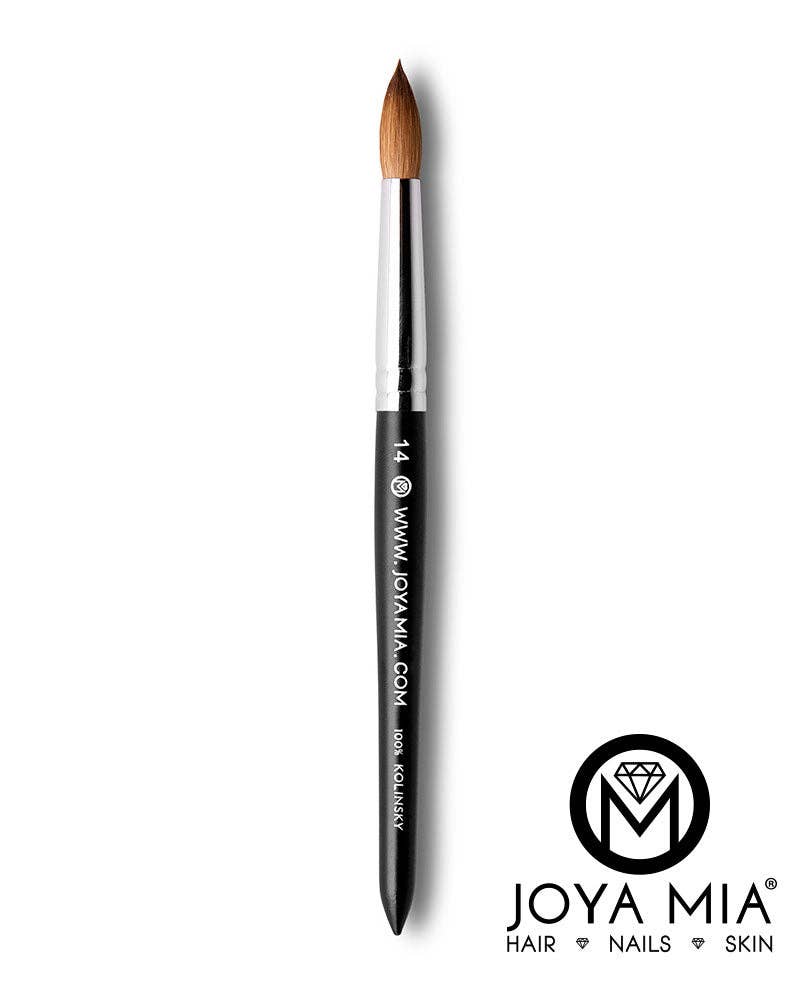 JOYA MIA - Wholesale Nailcare set - 100% Kolinsky Acrylic Nail Brush - Black Matte Finish  Sizes 6 to 244