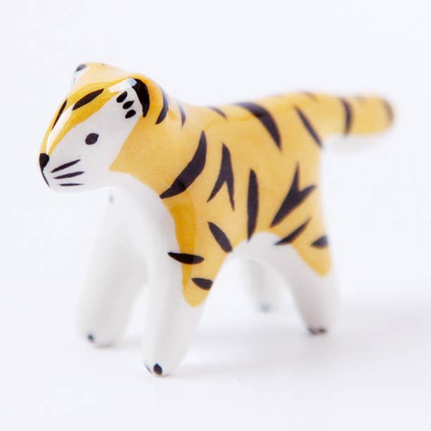Mini Tiger / Ceramic sculpture for wholesale by Dodo Toucan