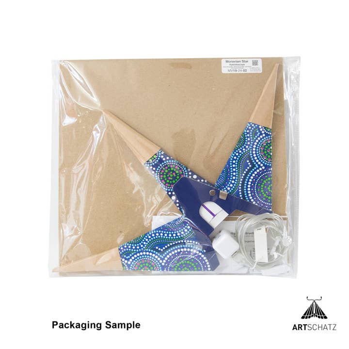 Artschatz LLC - Wholesale Paper lantern/lamp - Kaleidoscope Moravian Star 24" black with yellow / orange and orange / red / purple tissue3