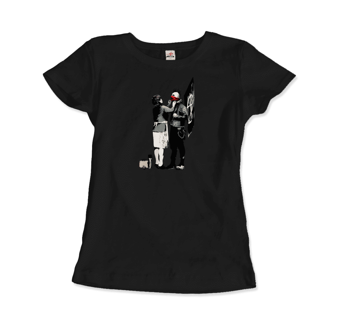Art-O-Rama Shop - Wholesale Screen Printed T-Shirt - Unisex - Banksy Anarchist Punk And His Mother Artwork T-Shirt10