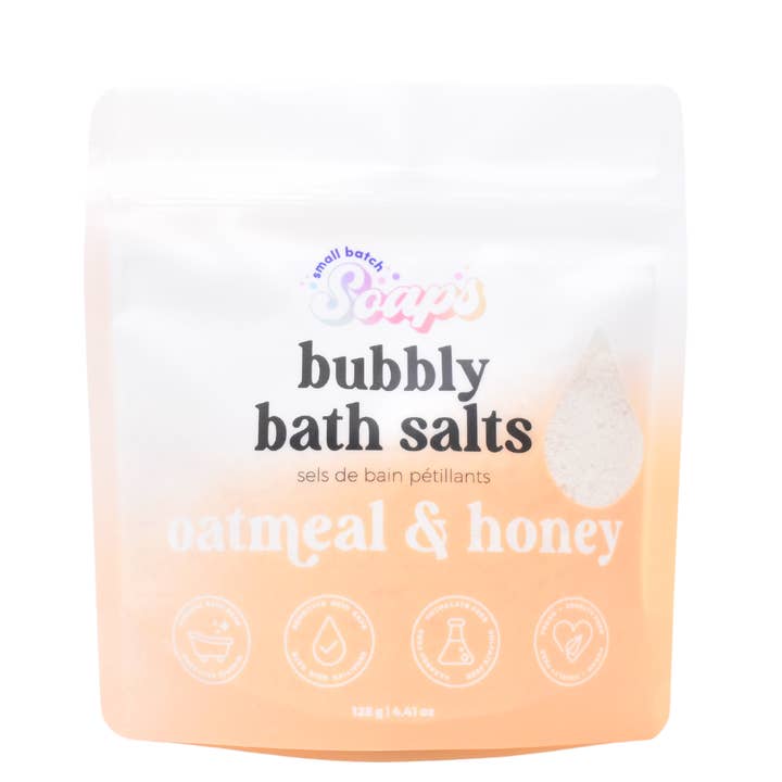 Small Batch Soaps - Wholesale Bath Salts - Oatmeal & Honey Bubbly Bath Salts3