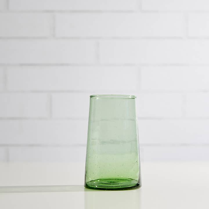Verve Culture - Wholesale Drinking Glass/Cup - Moroccan Cone Glassware Large - Green5