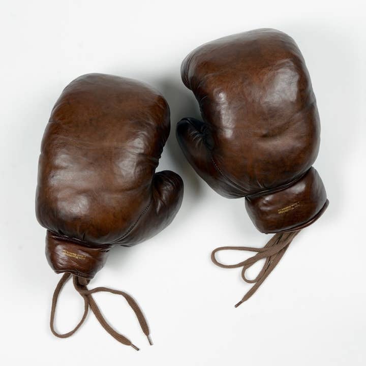 John Woodbridge Makers - Wholesale Decorative Tabletop Object - VINTAGE LEATHER BOXING GLOVES 1920