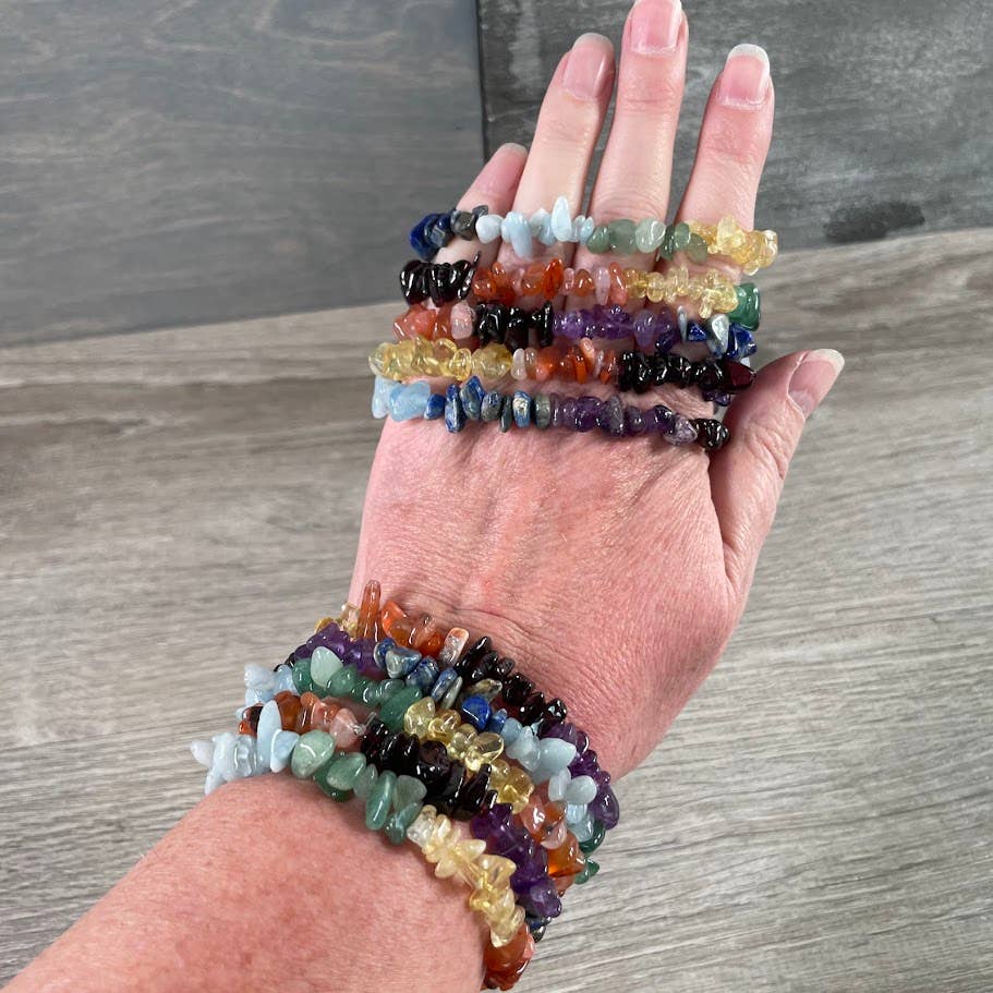 Keystone Crystals - Wholesale Beaded Bracelet - Multi-Stone Gemstone Chip Bracelets –  Wholesale Crystals3