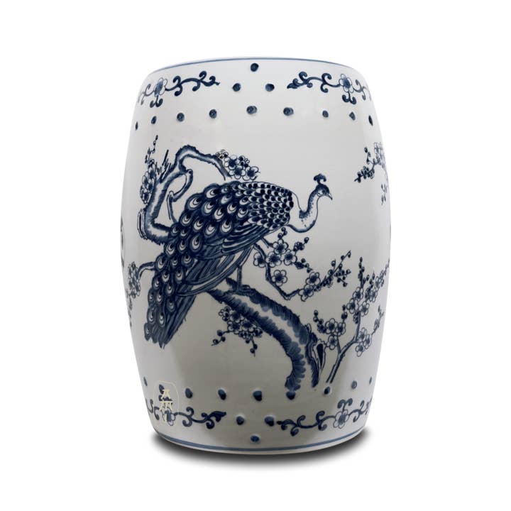 Gardenstool peacock BW for wholesale by Asian Mix Interior