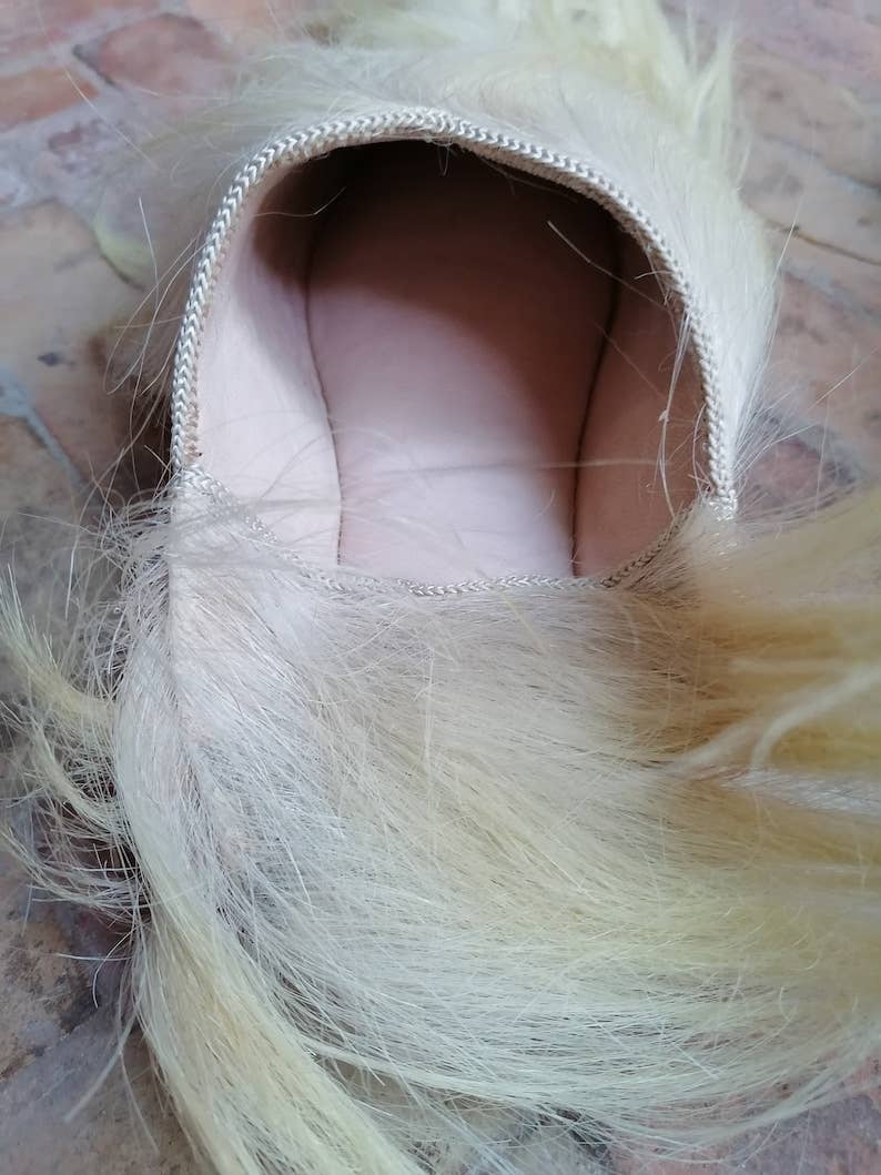 MARRAKECH METACRAFT LTD - Wholesale Slippers - Women's - Moroccan goat hair women slipper - Naturel2