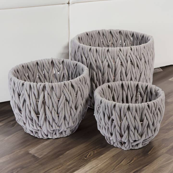 Galt International Company - Wholesale Basket - Cotton Rope Storage Basket
(Set of 3)1