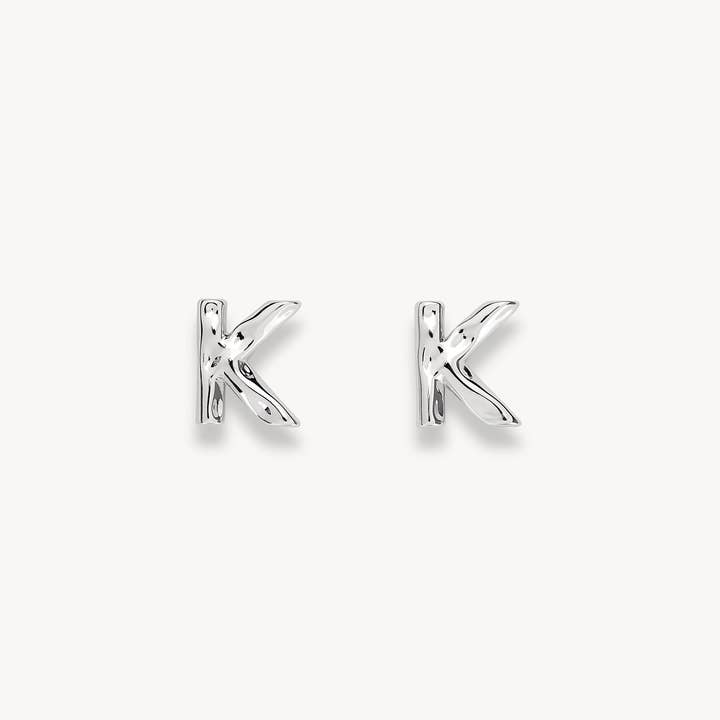 MACHETE - Wholesale Stud/Post Earrings - Monogram Studs in Silver7