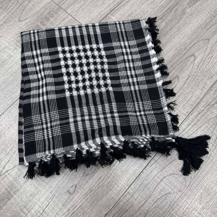 Ecovear - Wholesale Scarf - Men's - Arabesque Plaid Tassel Scarf for Men16