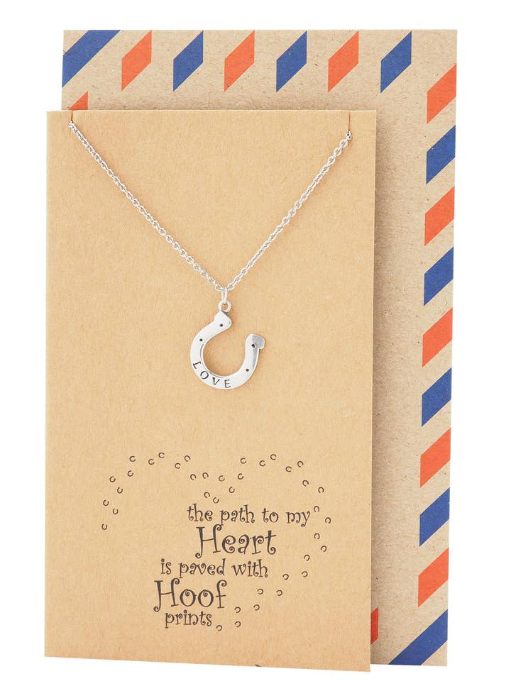 Lacey Lucky Horseshoe Necklace, Gifts for Horse Lovers for wholesale by Quan Jewelry