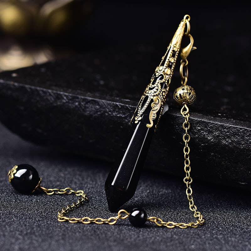 Gemcohub – Großhandel Spiritueller Stein/Kristall – Buntes Pendel aus natürlichem Kristallstein in Hexagon-Form6