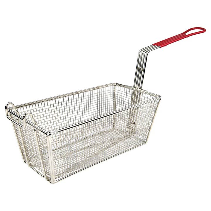 FB-25, 12-7/8" x 6-1/2" x 5-3/8", Red Hdl Fry Basket for wholesale by EcoQuality
