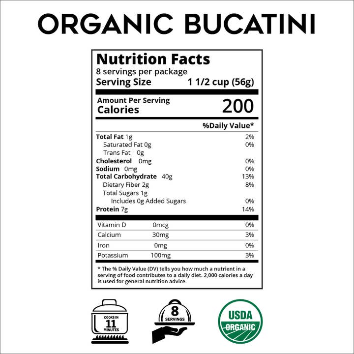 Morelli Pasta - Wholesale Pasta - Organic Italian Bucatini Pasta - with Durum Wheat Semolina