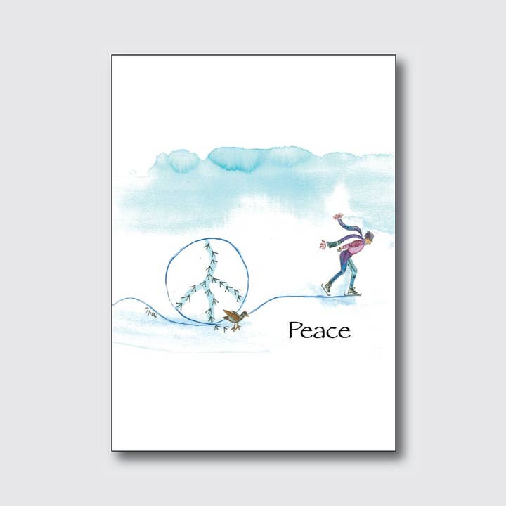Patineur de Paix pour la vente par Chique Lixo Greeting Cards