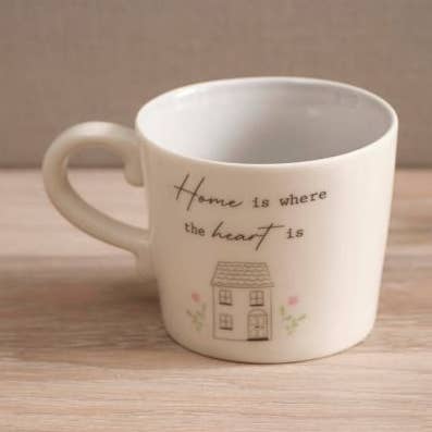 Caneca de Grés "Lar é Onde Está o Coração" Sentimento Pequeno por atacado de Langs