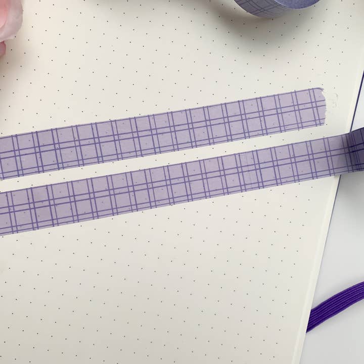 Purple grid washi tape for wholesale by Annie's paper studio