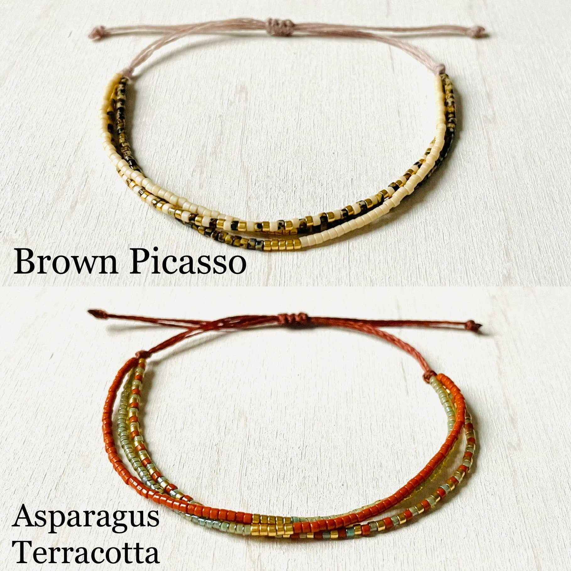 Atelline – Engroshandel Perlearmbånd – Justerbart Miyuki-perlearmbånd i nylon med rocailleperler4