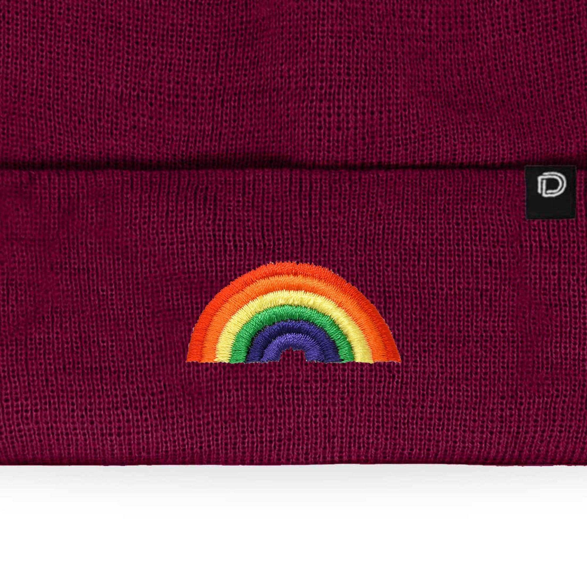 Dalix - Wholesale Beanie - Women's - Dalix Embroidered Rainbow Beanie Cap Cuffed Knit Hat Women32
