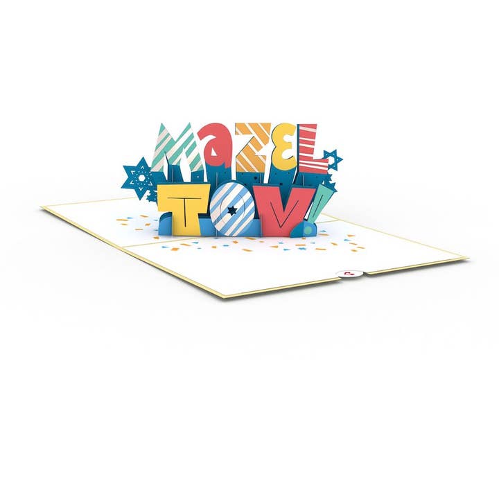 Lovepop Cards - Wholesale Congratulations Card - Confetti Mazel Tov 5''x7'' Card, Pop-Up Cards