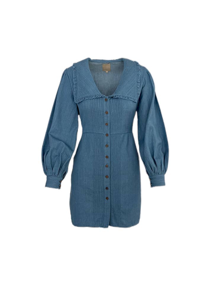 Carolina Benoit - Wholesale Dress - Women's - Lizzy Eco Denim Mini Dress4